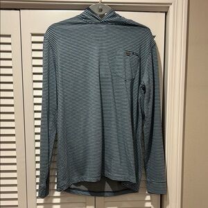 Striped Blue and White Hoodie